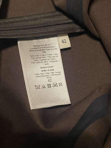 Neu mit Etikett: 2780 $ Bottega Veneta Damenoberteil aus Schokoladenleder 6 US (42 Bottega) 600550