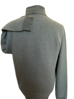 Neu mit Etikett: 1295 $ Ralph Lauren Purple Label Cashmere Dark Sage 1/4 Zip Pullover XL Italien