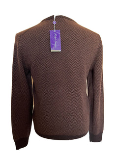 Neu mit Etikett: 1495 $ Ralph Lauren Purple Label Kaschmirbrauner Pullover XL Hergestellt in Italien