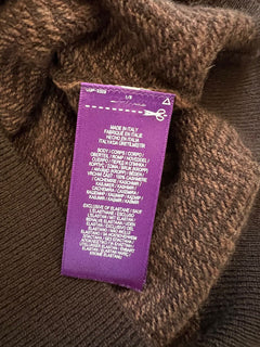 Neu mit Etikett: 1495 $ Ralph Lauren Purple Label Kaschmirbrauner Pullover XL Hergestellt in Italien