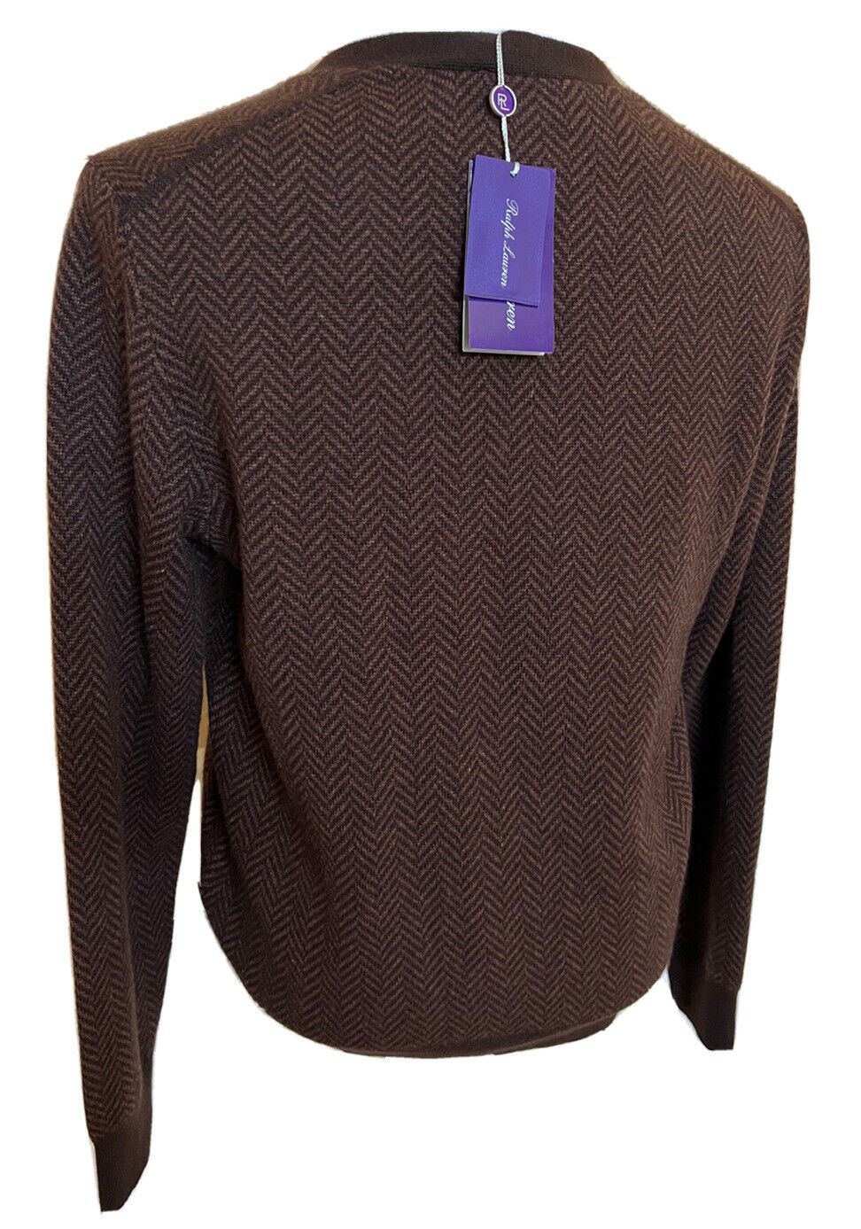 Neu mit Etikett: 1695 $ Ralph Lauren Purple Label Kaschmirbrauner Cardigan XL Hergestellt in Italien