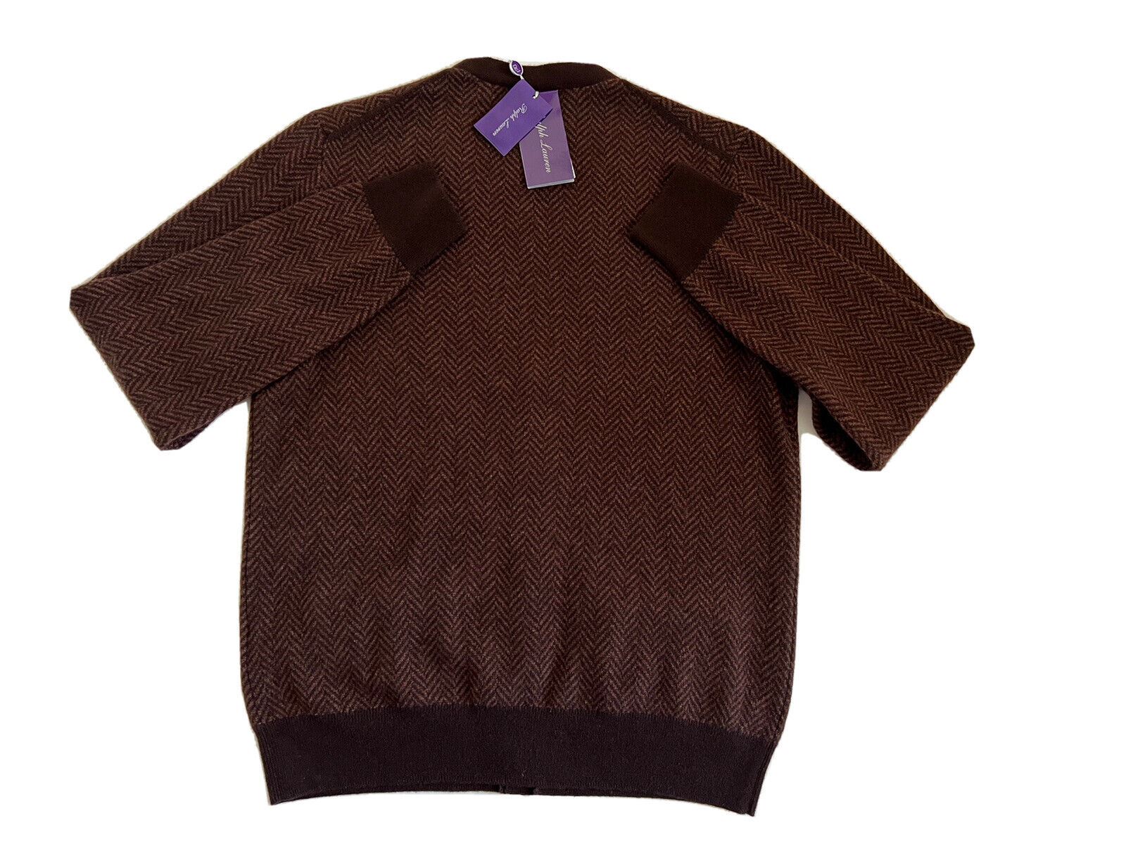 Neu mit Etikett: 1695 $ Ralph Lauren Purple Label Kaschmirbrauner Cardigan XL Hergestellt in Italien