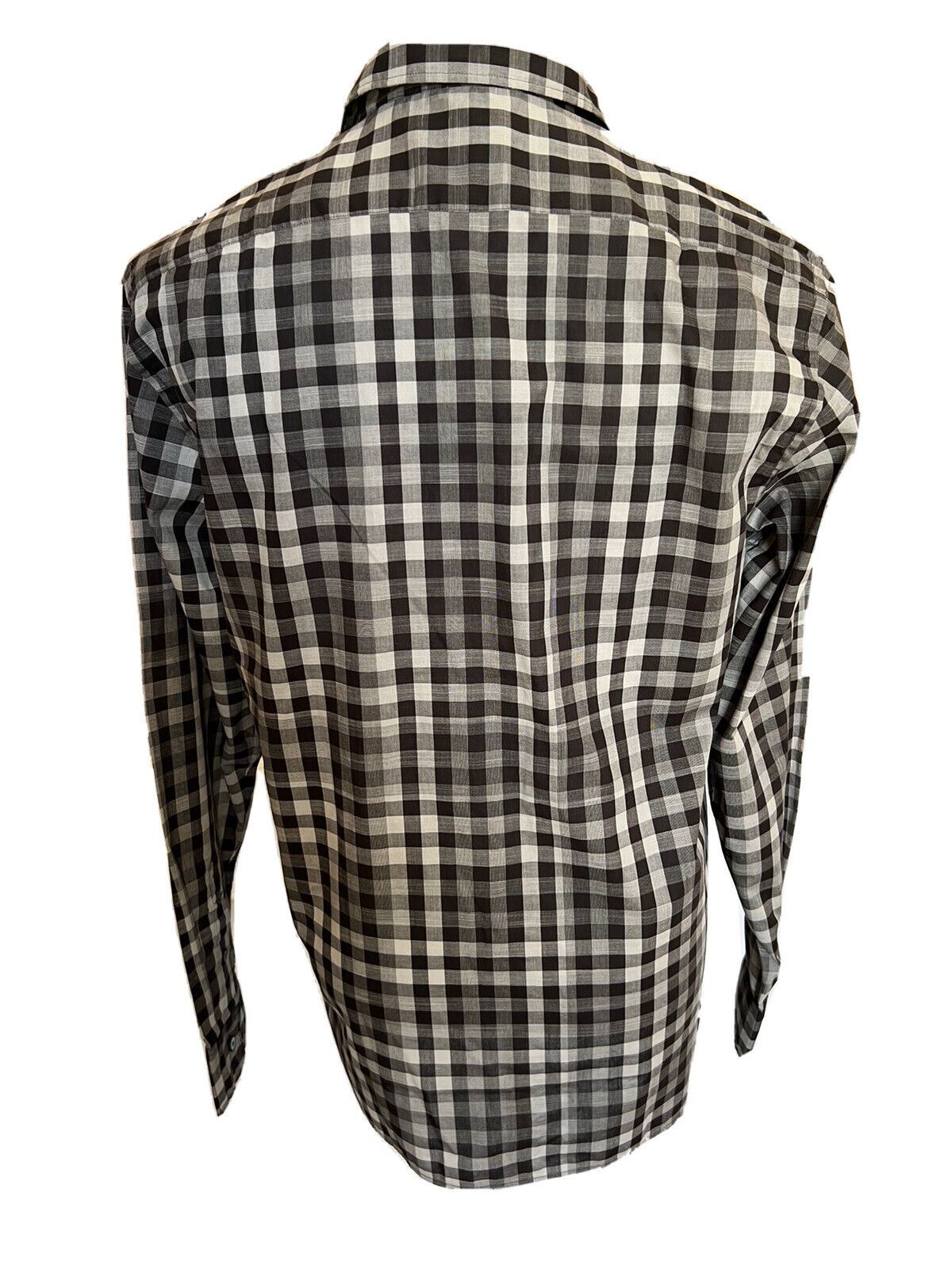 Мужская черная хлопковая рубашка на пуговицах Burberry стоимостью 250 долларов NWT, средняя 4015368