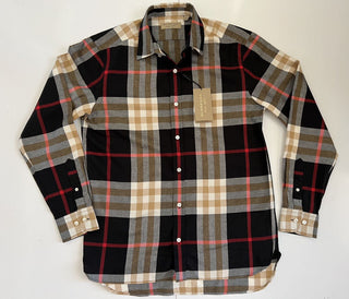 NWT $390 Burberry Men's Black  Check Cotton Button-Up Shirt 2XL