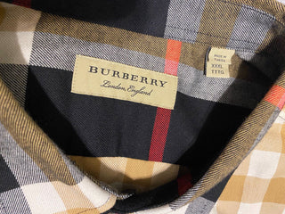 Мужская черная хлопковая рубашка на пуговицах в клетку Burberry, размер 3XL, 390 долларов (NWT)