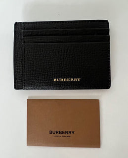 Кожаный кошелек NWT Burberry с зажимом для денег, черный/коричневый 40657151 