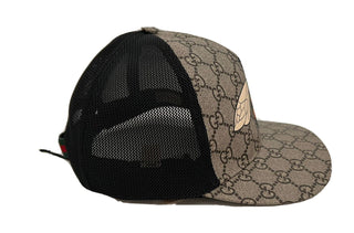 Neu mit Etikett: Gucci GG Logo Braun/Schwarze Baseballkappe, Größe S, 56 cm, hergestellt in Italien 