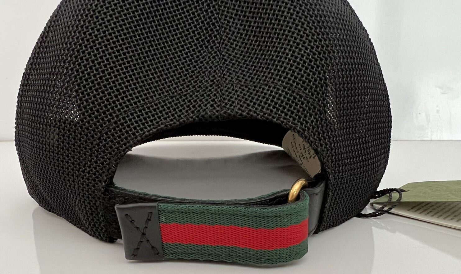 NWT Gucci GG Logo Коричневая/черная бейсболка, маленькая, 56 см, сделано в Италии 