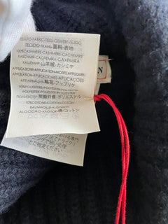 Neu mit Etikett: 385 $ Alexander McQueen Bullion Skull Ribbed Cashmere Beanie Navy Hat Large 