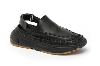NIB $ 950 Bottega Veneta Herren-Sandalen aus schwarzem Leder, 11 US (44 Eu) 578304