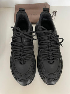 NIB 950 $ Bottega Veneta Herren-Leder-Schwarz-Sneaker 10,5 US (43,5 Euro) 578305