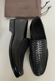 NIB 890 $ Bottega Veneta Herren-Lederschuhe in Schwarz 11 US (44 Euro) 417021 IT 