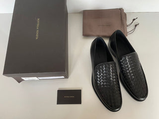 NIB 890 $ Bottega Veneta Herren-Lederschuhe in Schwarz 11 US (44 Euro) 417021 IT 
