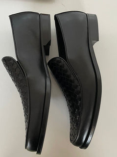 NIB 890 $ Bottega Veneta Herren-Lederschuhe in Schwarz 11 US (44 Euro) 417021 IT 