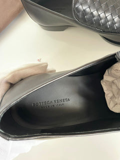 NIB 890 $ Bottega Veneta Herren-Lederschuhe in Schwarz 11 US (44 Euro) 417021 IT 