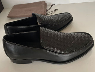 NIB 890 $ Bottega Veneta Herren-Lederschuhe in Schwarz 11 US (44 Euro) 417021 IT 