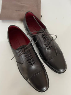 NIB $990 Bottega Veneta Herren-Lederschuhe Espresso 9 US (42 Euro) 548109 IT 