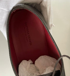 NIB $990 Bottega Veneta Herren-Lederschuhe Espresso 9 US (42 Euro) 548109 IT 
