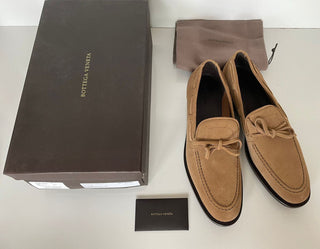 NIB 870 $ Bottega Veneta Herren-Wildlederschuhe Camel 10,5 US (43,5 Euro) 522283 IT 