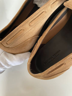 NIB 870 $ Bottega Veneta Herren-Wildlederschuhe Camel 10,5 US (43,5 Euro) 522283 IT 