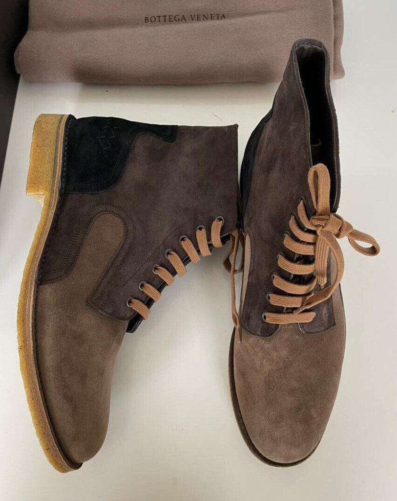 NIB $960 Bottega Veneta Wildleder Braune Stiefeletten 12 US (45 Euro) 522290 Italien 