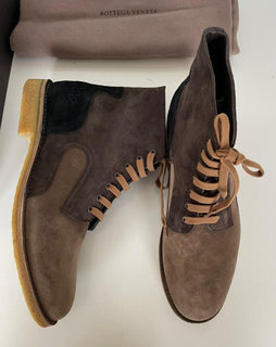 NIB $960 Bottega Veneta Wildleder Braune Stiefeletten 12 US (45 Euro) 522290 Italien 