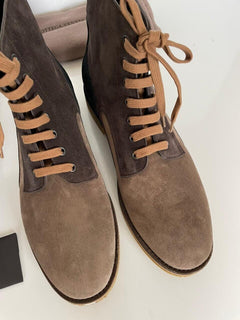 NIB $960 Bottega Veneta Wildleder Braune Stiefeletten 12 US (45 Euro) 522290 Italien 