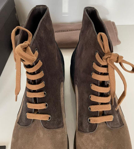NIB $960 Bottega Veneta Suede Brown Ankle Boots 12 US (45 Euro) 522290 Italy