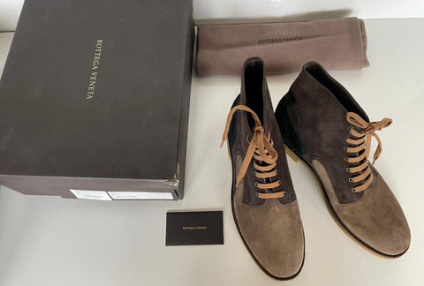 NIB $960 Bottega Veneta Suede Brown Ankle Boots 12 US (45 Euro) 522290 Italy