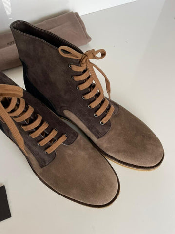 NIB $960 Bottega Veneta Suede Brown Ankle Boots 12 US (45 Euro) 522290 Italy
