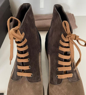 NIB $960 Bottega Veneta Wildleder Braune Stiefeletten 13 US (46 Euro) 522290 Italien 