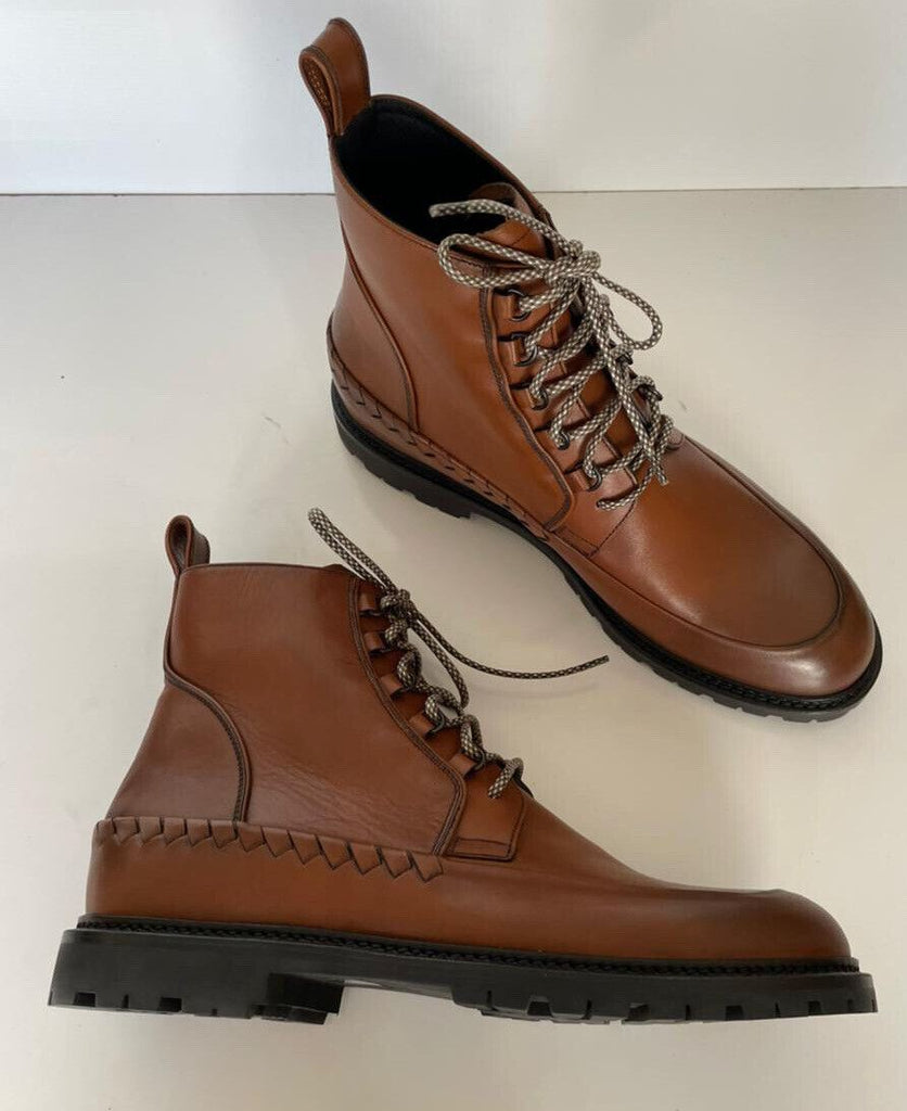 NIB $ 1200 Bottega Veneta Kalbsleder braune Stiefeletten 12 US (45 Euro) 548145 