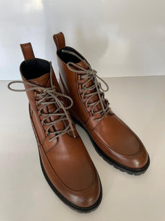 NIB $ 1200 Bottega Veneta Kalbsleder Braune Stiefeletten 11 US (44 Euro) 548145 