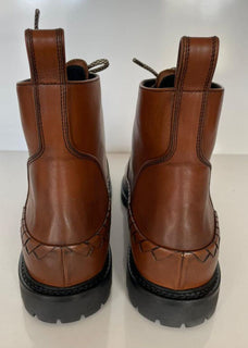 NIB $ 1200 Bottega Veneta Kalbsleder Braune Stiefeletten 11 US (44 Euro) 548145 