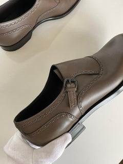 NIB 950 $ Bottega Veneta Herren-Leder-Monk-Riemenschuhe Steel 11 US (44) 473310 