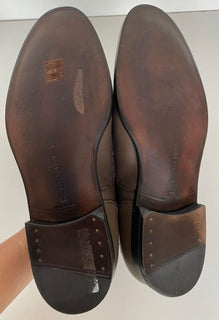 NIB 950 $ Bottega Veneta Herren-Leder-Monk-Riemenschuhe Steel 11 US (44) 473310 