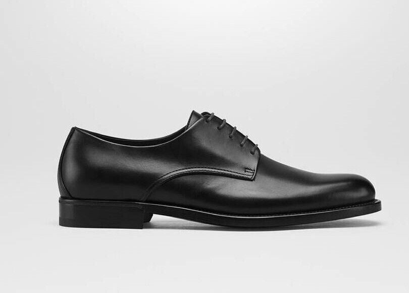 NIB $920 Bottega Veneta Men's Leather Black Shoes 12 US (45 Euro) 496890 Italy