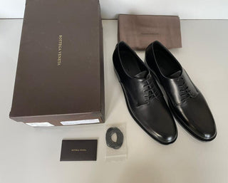 NIB 920 $ Bottega Veneta Herren-Lederschuhe in Schwarz 12 US (45 Euro) 496890 Italien 