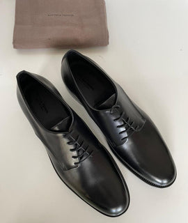NIB 920 $ Bottega Veneta Herren-Lederschuhe in Schwarz 12 US (45 Euro) 496890 Italien 