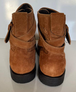 NIB $ 1150 Bottega Veneta Wildleder Braune warme Stiefeletten 8 US (41 Euro) 496898 IT 