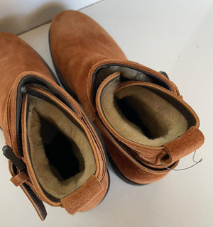 NIB $ 1150 Bottega Veneta Wildleder Braune warme Stiefeletten 7,5 US (40,5 Euro) 496898 