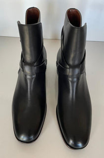 NIB $ 1150 Bottega Veneta Kalbsleder Schwarze Stiefeletten 11 US (44 Euro) 532836 
