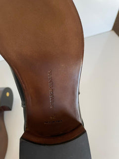 NIB $ 1150 Bottega Veneta Kalbsleder Schwarze Stiefeletten 11 US (44 Euro) 532836 