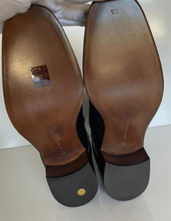 NIB $ 1150 Bottega Veneta Kalbsleder Schwarze Stiefeletten 11 US (44 Euro) 532836 