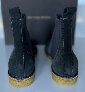 NIB $ 820 Bottega Veneta Kalbsveloursleder Schiefergraue Stiefeletten 11,5 US (44,5) 312345 