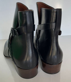 NIB $ 1150 Bottega Veneta Kalbsleder Schwarze Stiefeletten 12 US (45 Eu) 532836 IT 