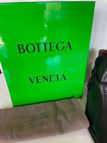 Черные ботильоны Bottega Veneta из телячьей кожи 12 US (45 EU) 532836 IT 