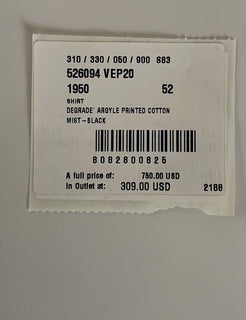 NWT 750 $ Bottega Veneta Poloshirt Mist-Black 42 US (52 Euro) 526094 Italien 