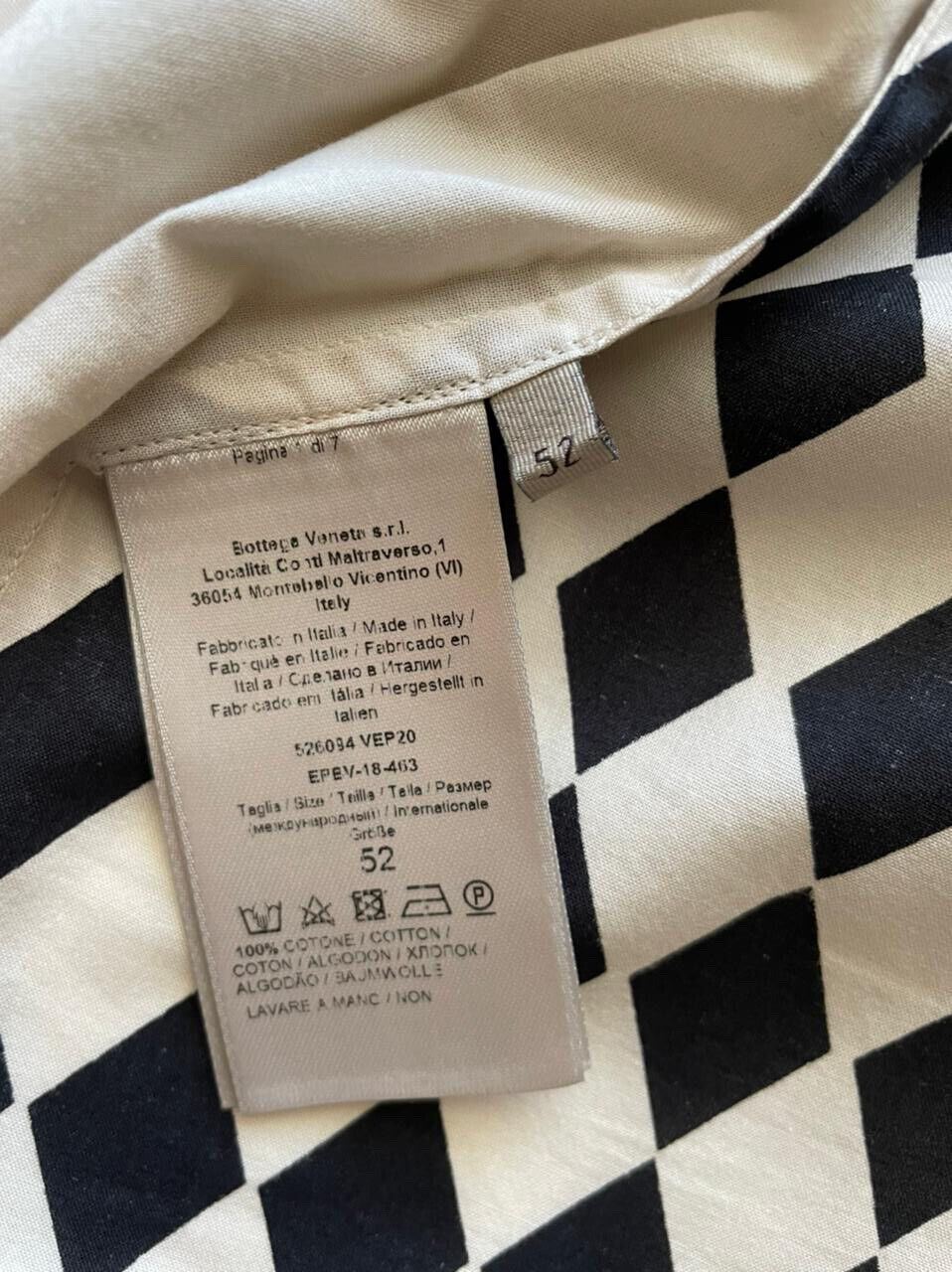 NWT $750 Bottega Veneta Polo Shirt Mist-Black 42 US (52 Euro) 526094 Italy