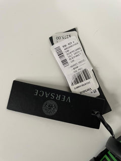 Neu mit Etikett: 550 $ Versace Medusa-Gürtel aus zuschneidbarem Leder mit griechischem Print, zweiseitig 130 (52) 